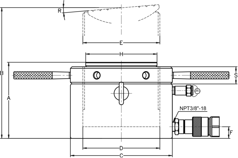    SSL系列單作用超薄型機械自鎖液壓千斤頂