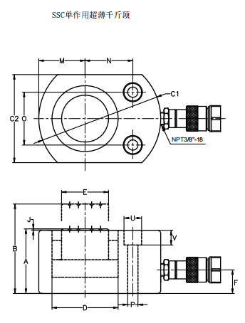 SSC系列單作用超薄型液壓油缸